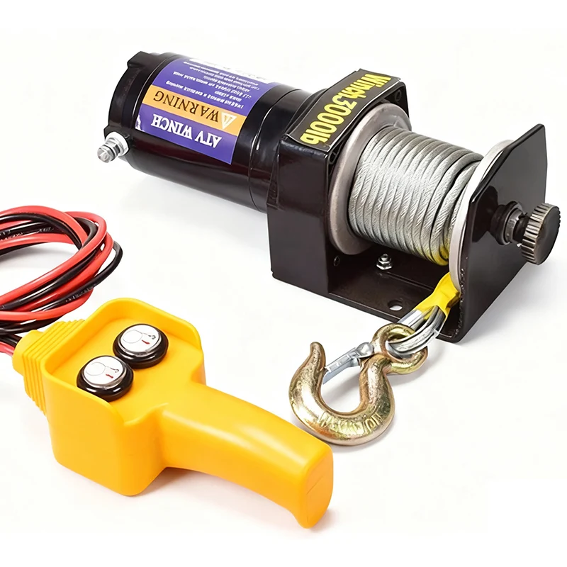 Fishing Boat Anchor Winch - 12V 24V ポータブル電動ウインチ スチールケーブルウインチ 3000ポンド パワーウインチ