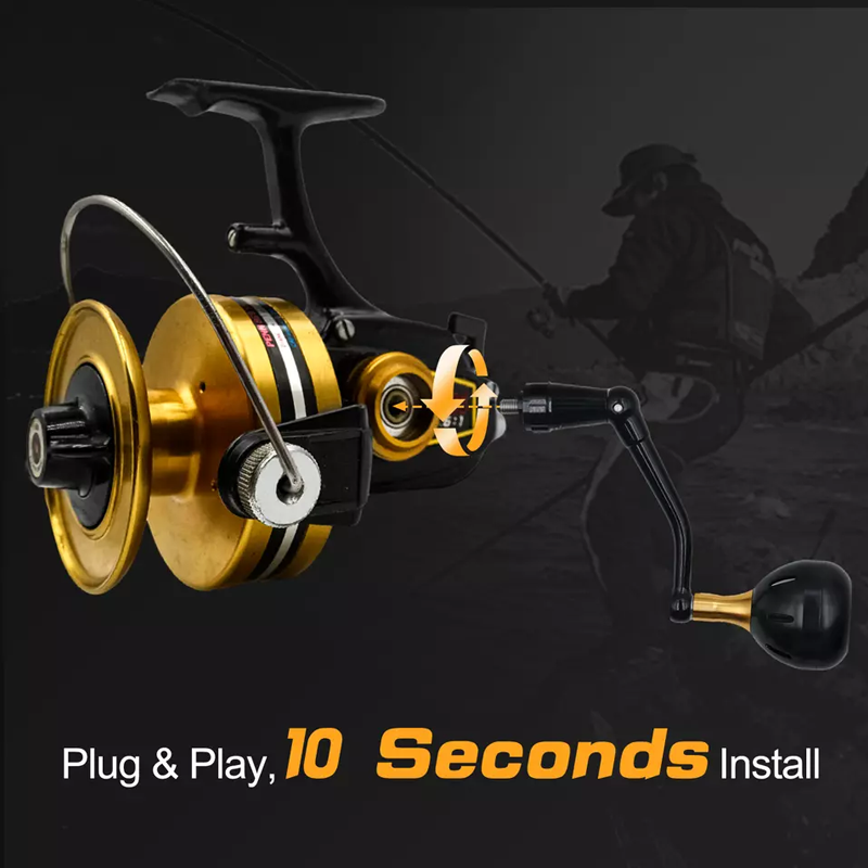 Penn Reel Spinfisher - Penn Spinfisher 750SSおよび850SSリール用、76mmのパワーハンドル。プラグアンドプレイで簡単に取り付け可能。